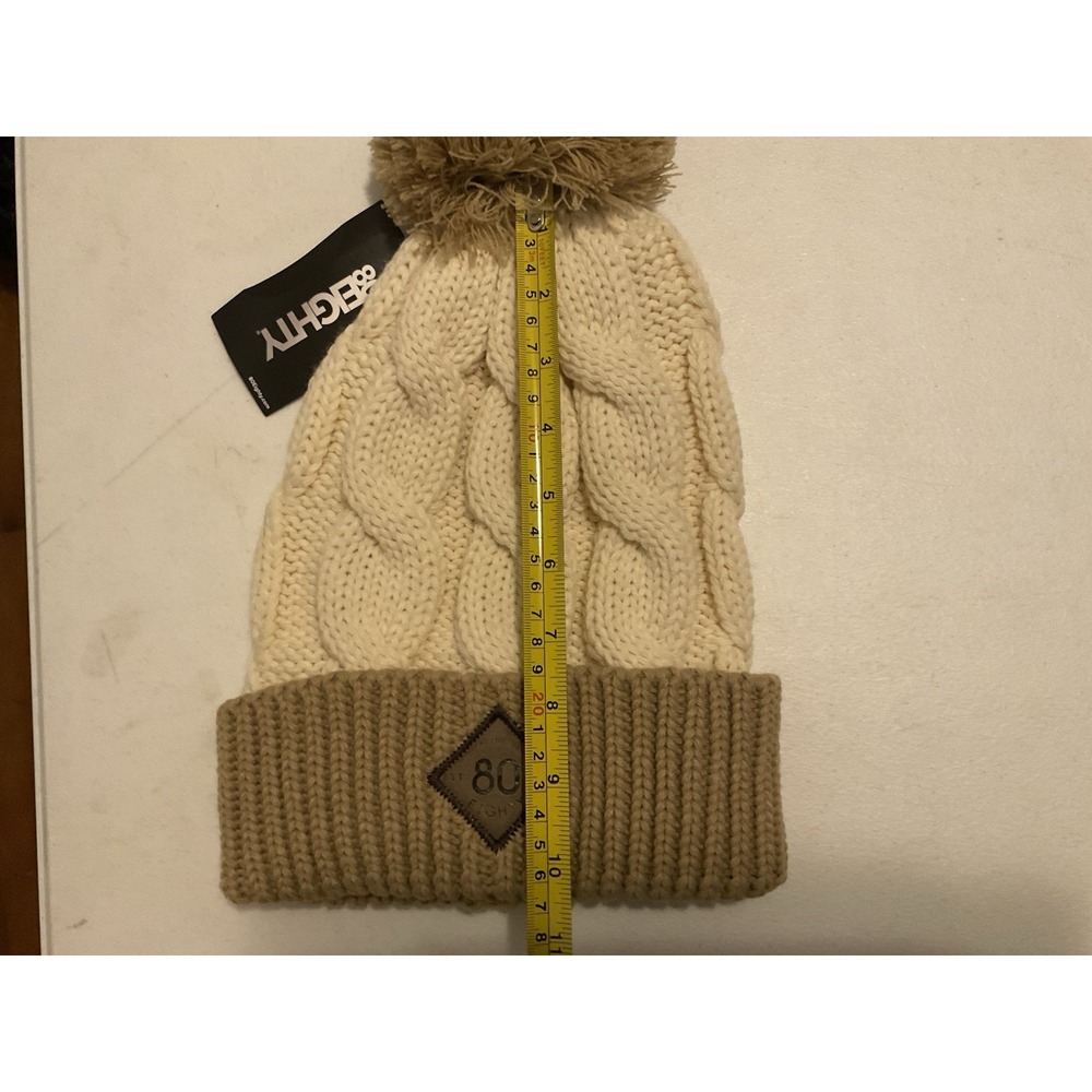 80EIGHTY Macchiato Pom Pom Beanie NEW WITH TAGS - Picture 4 of 4